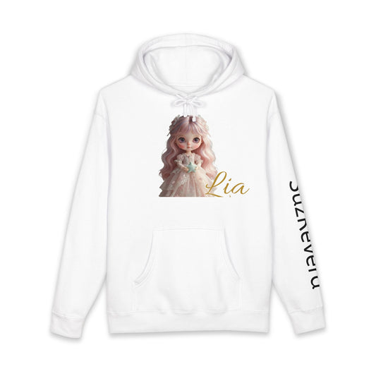 Premium Heavyweight Unisex Hoodie - "Lia Chibi Doll" Portrait Artwear - SuzRevera