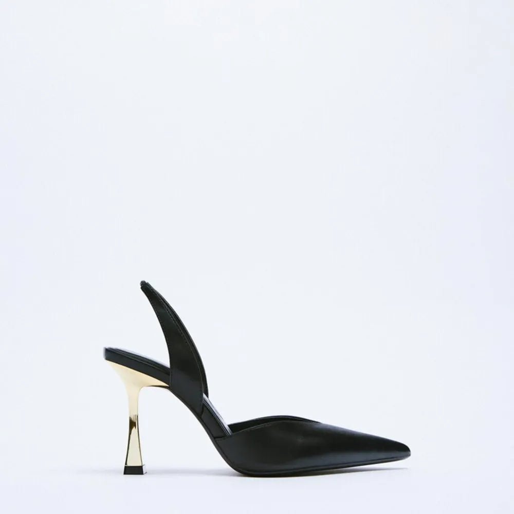 PU Leather Point Toe Stiletto Heel Pumps - SuzRevera