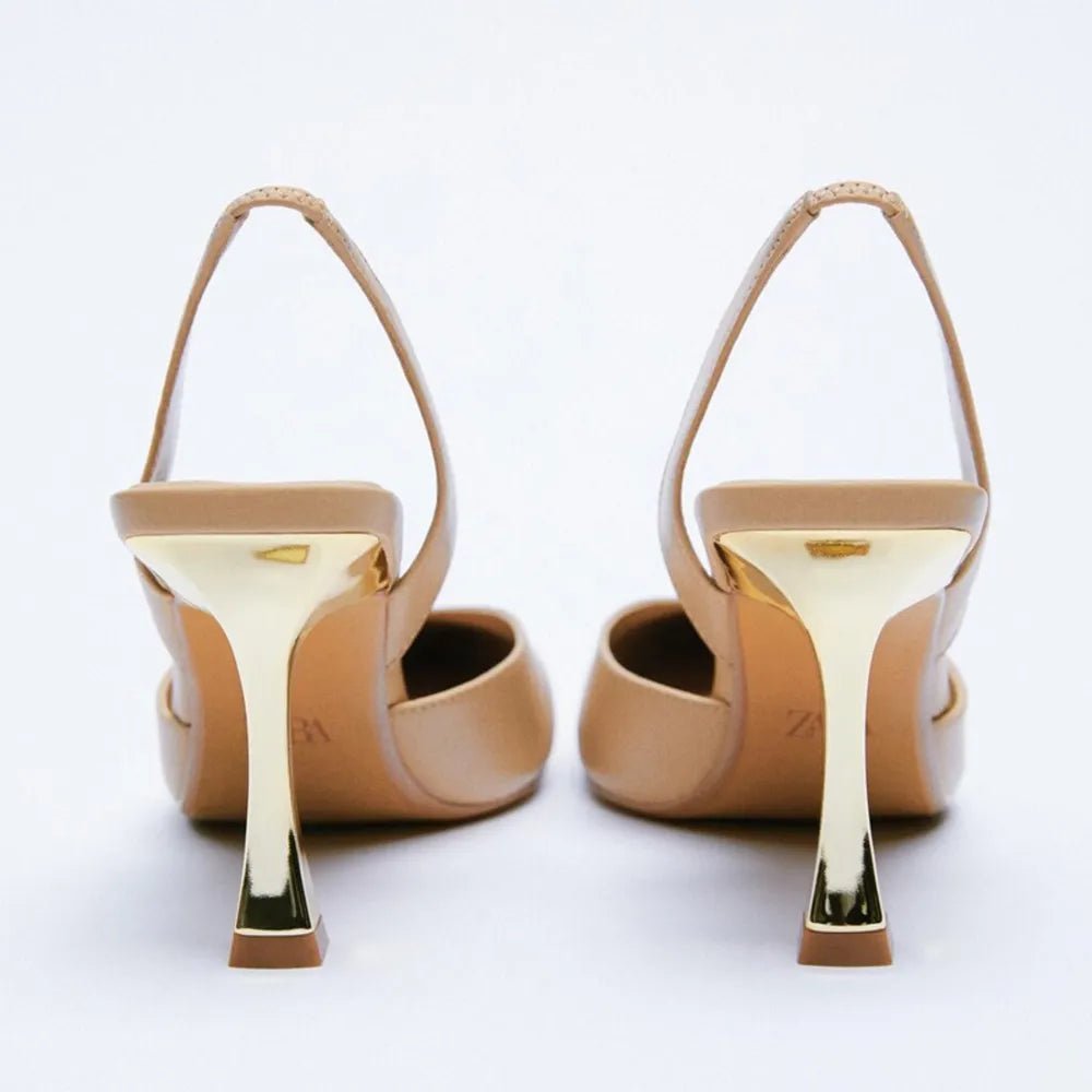 PU Leather Point Toe Stiletto Heel Pumps - SuzRevera