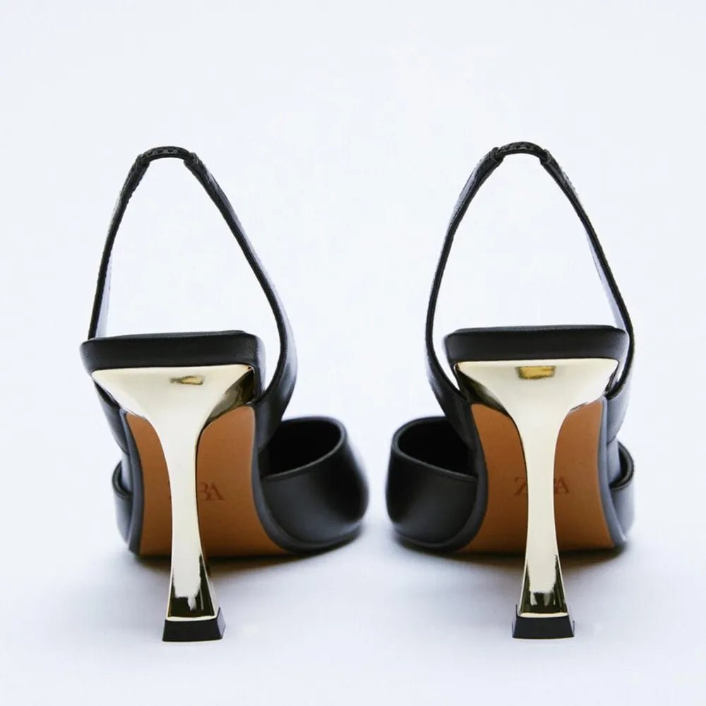 PU Leather Point Toe Stiletto Heel Pumps - SuzRevera
