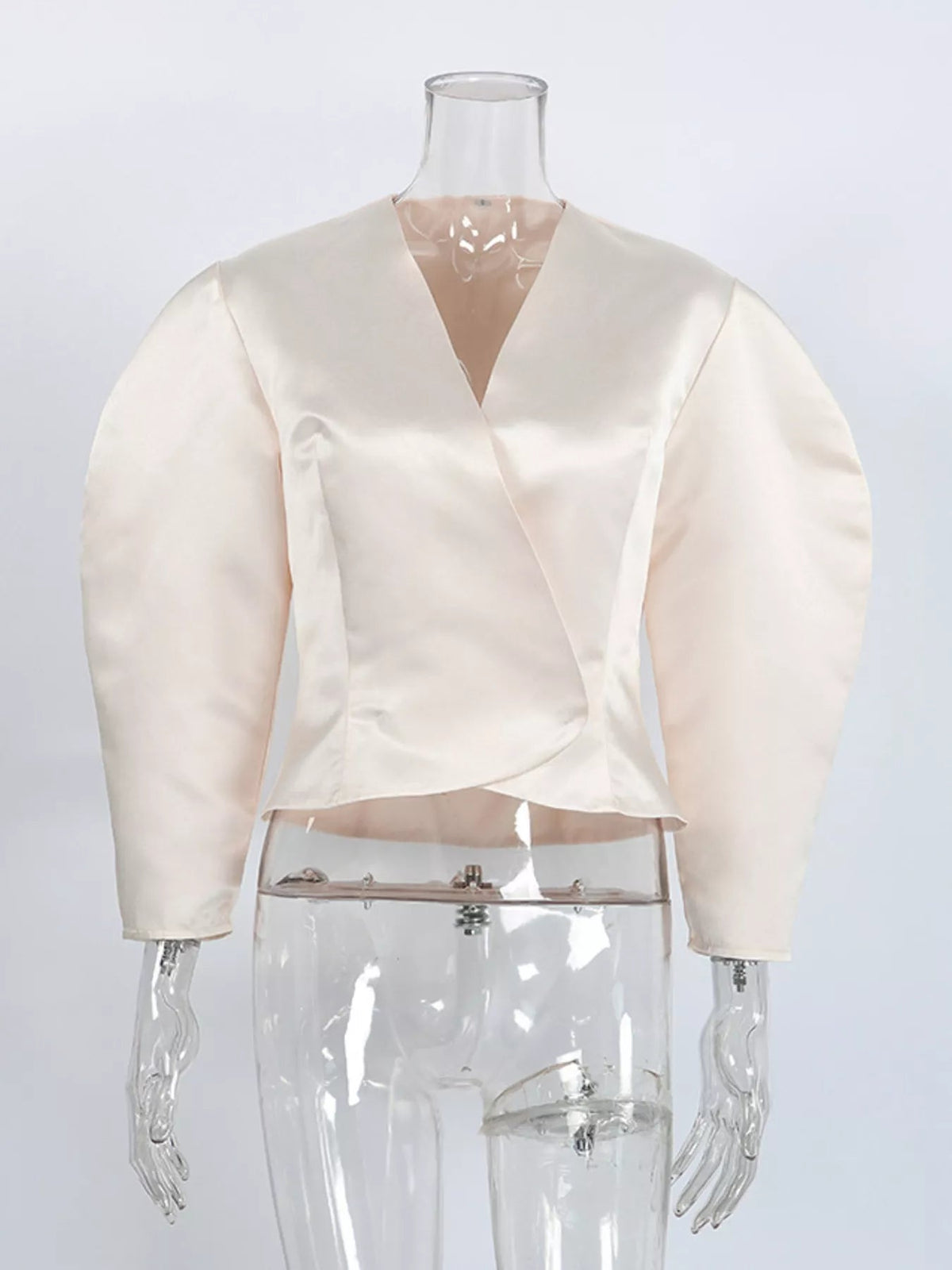Puff Sleeve Cropped Outerwear - SuzRevera