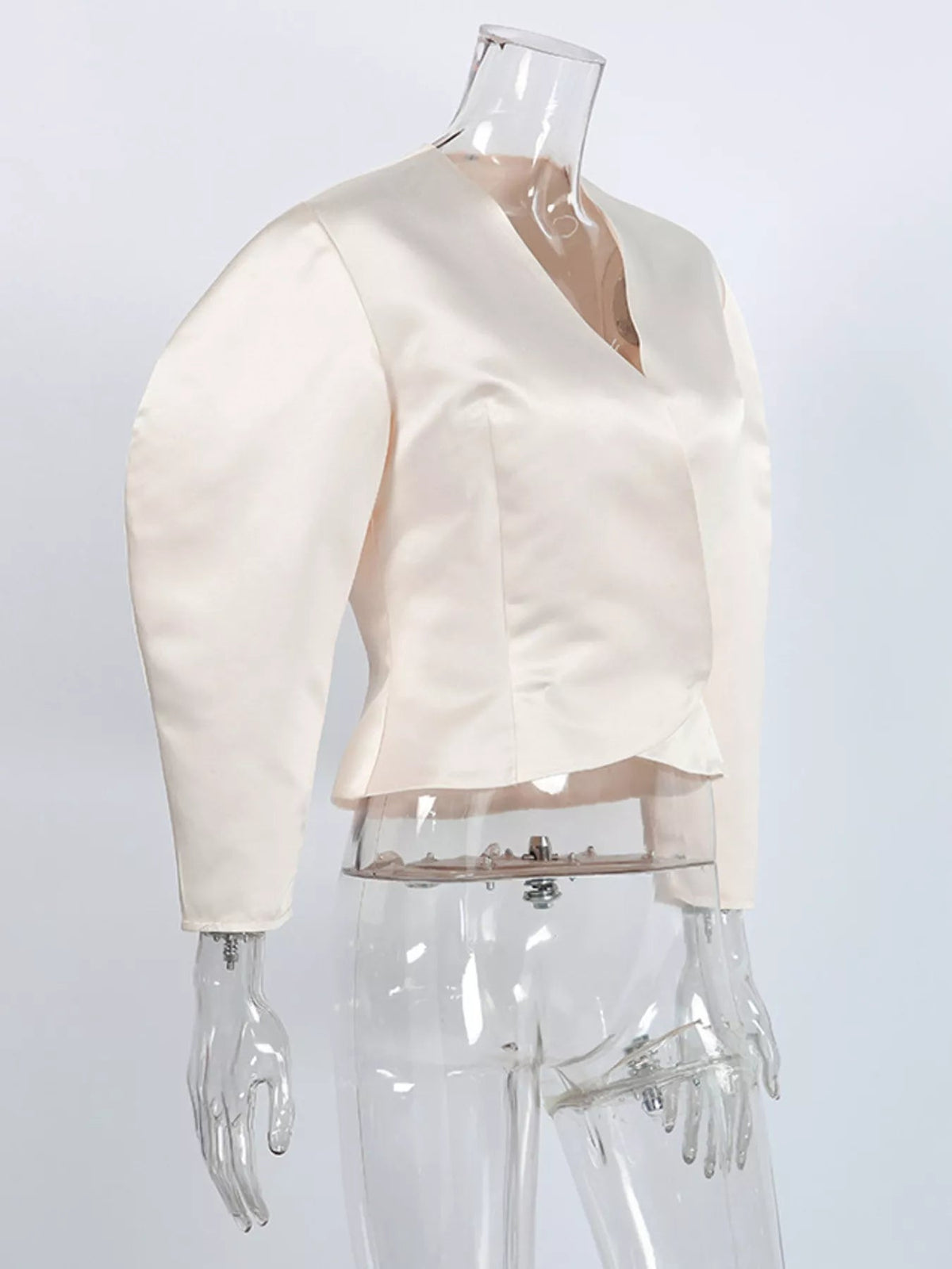 Puff Sleeve Cropped Outerwear - SuzRevera