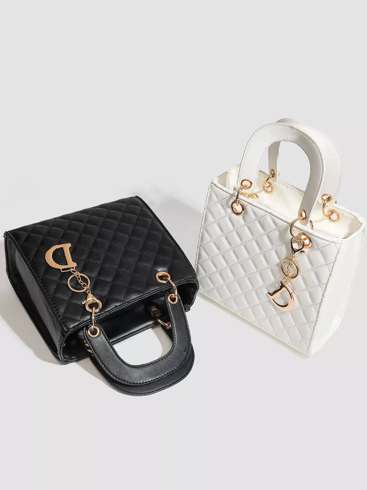 Quilted Top Handle Handbag - SuzRevera