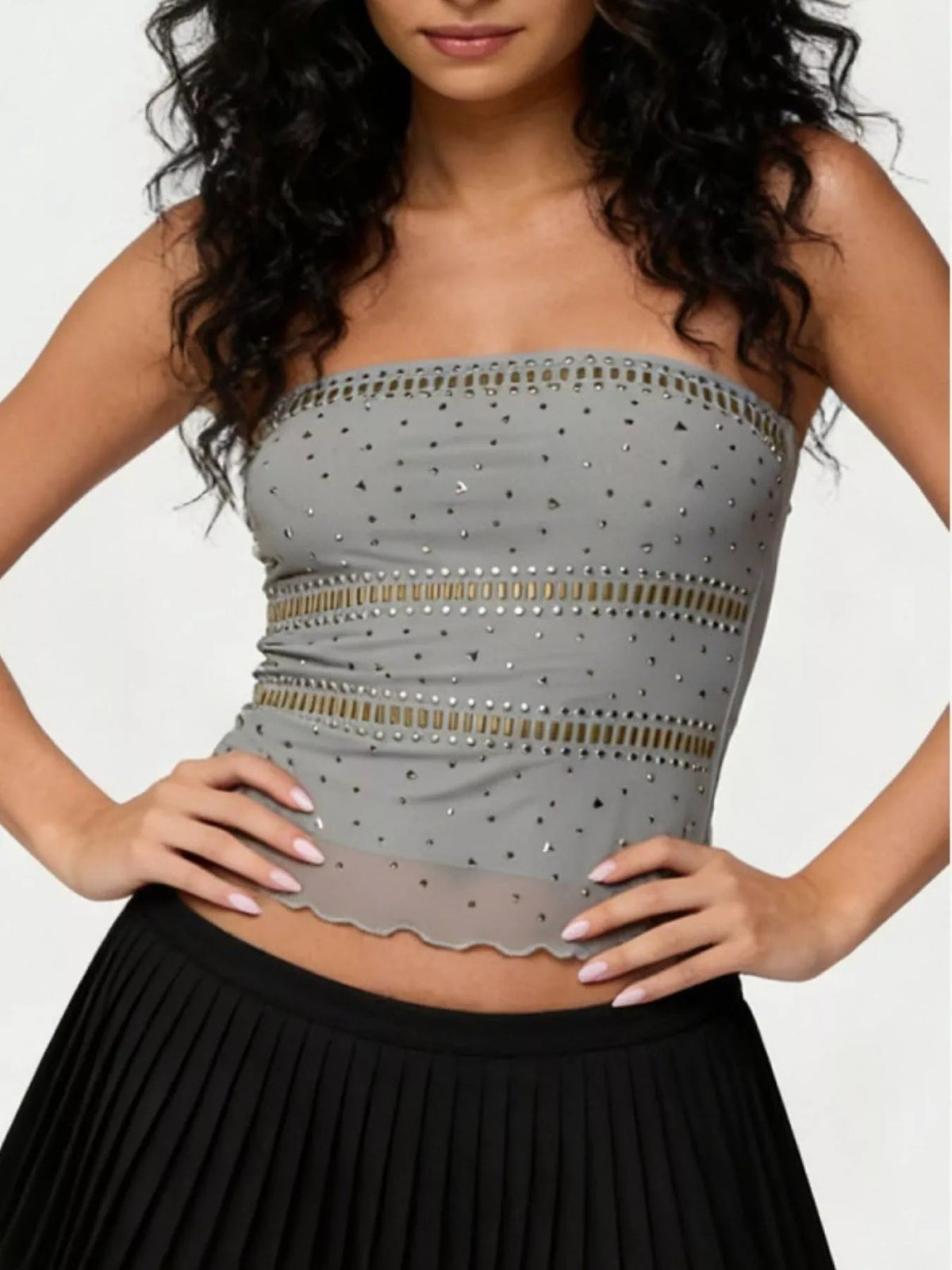 Rhinestone Tube Top - SuzRevera