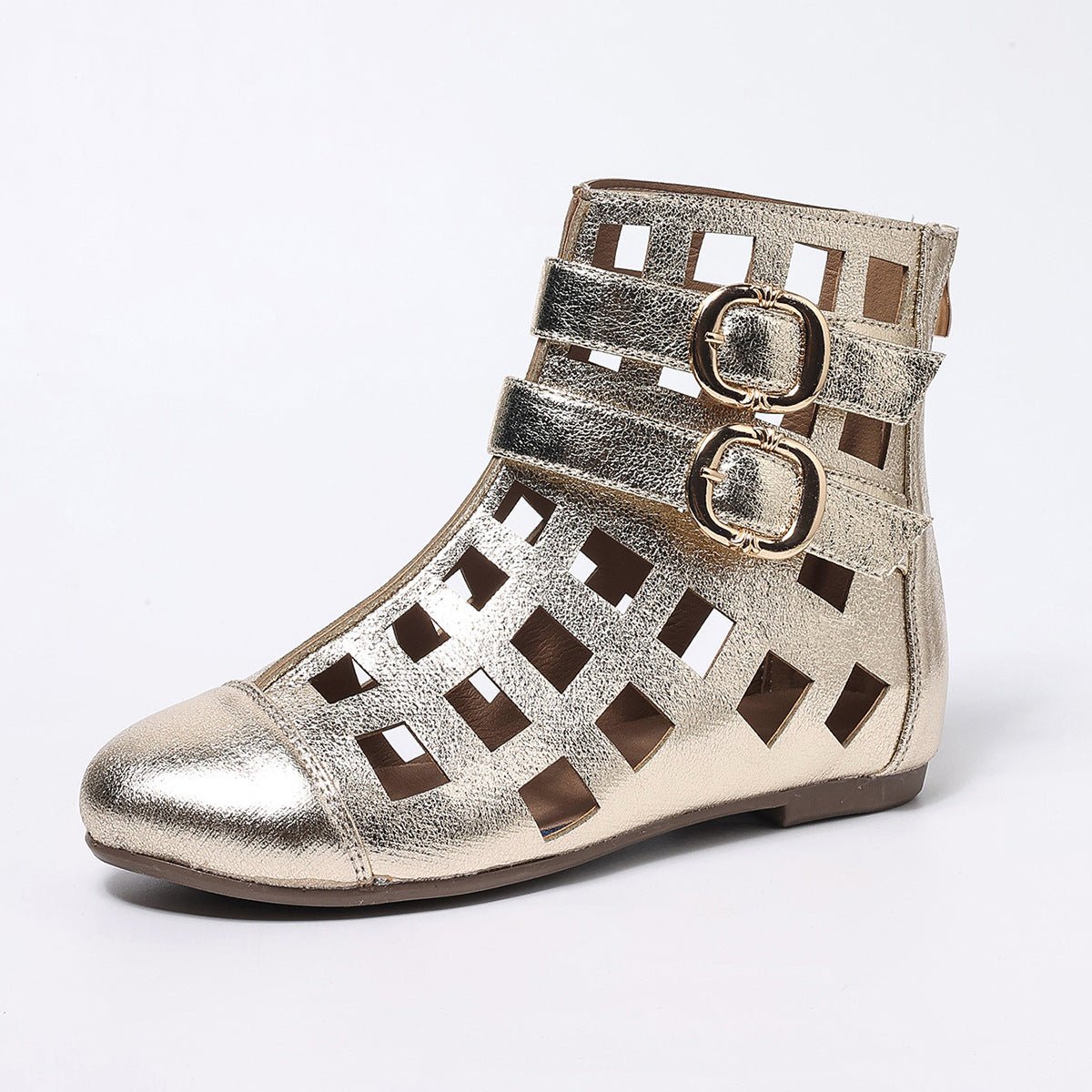 Round Toe Cutout Boots - SuzRevera