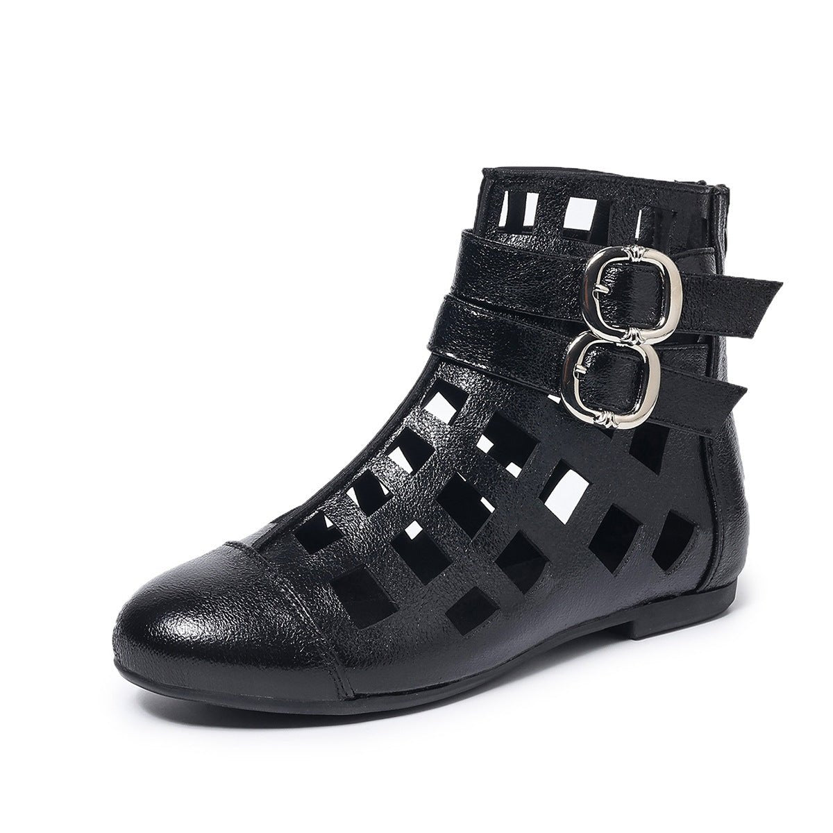 Round Toe Cutout Boots - SuzRevera