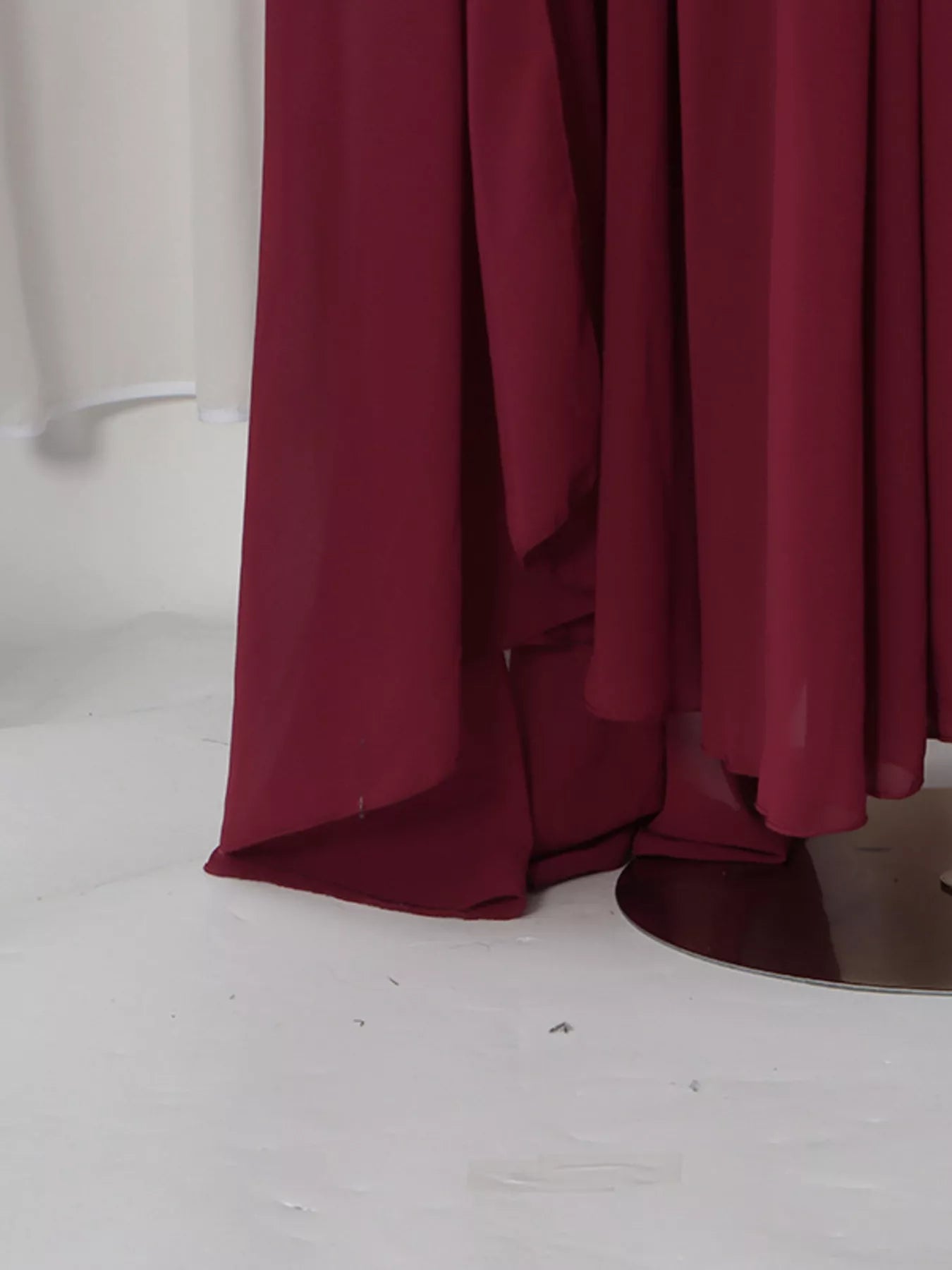 Ruched Halter Neck Cape Maxi Dress - SuzRevera