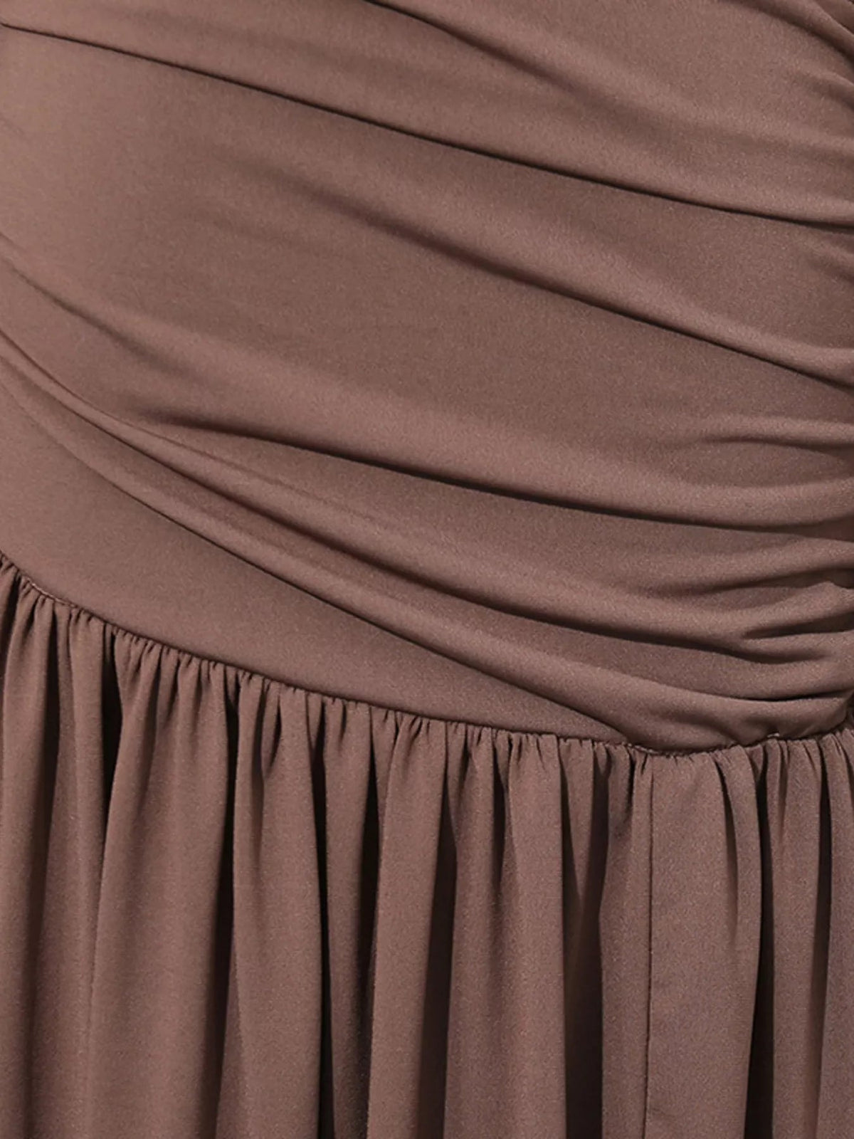 Ruched Long-Sleeve Maxi Dress with Cutout Detail - SuzRevera