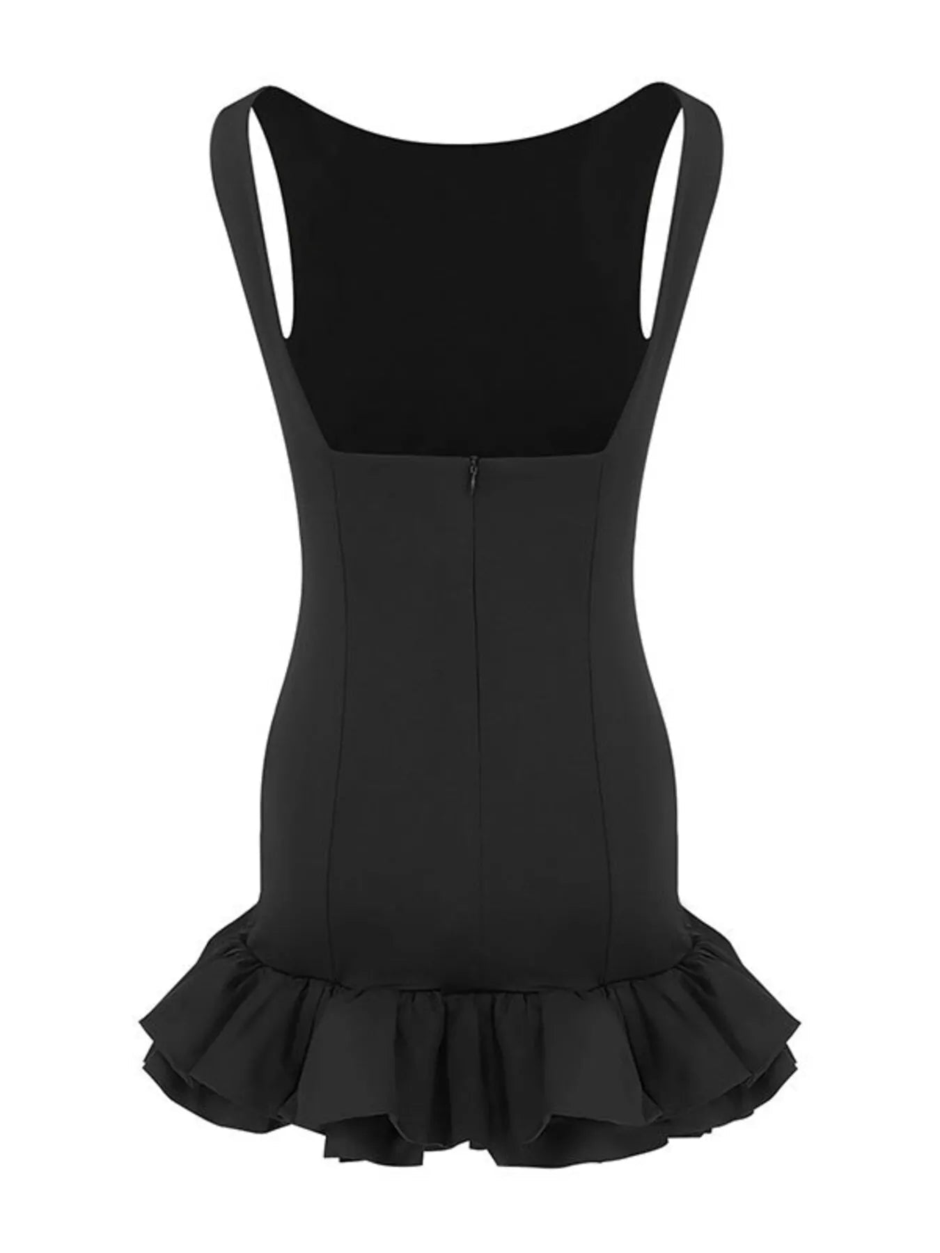 Ruffle Hem Sleeveless Mini Dress - SuzRevera