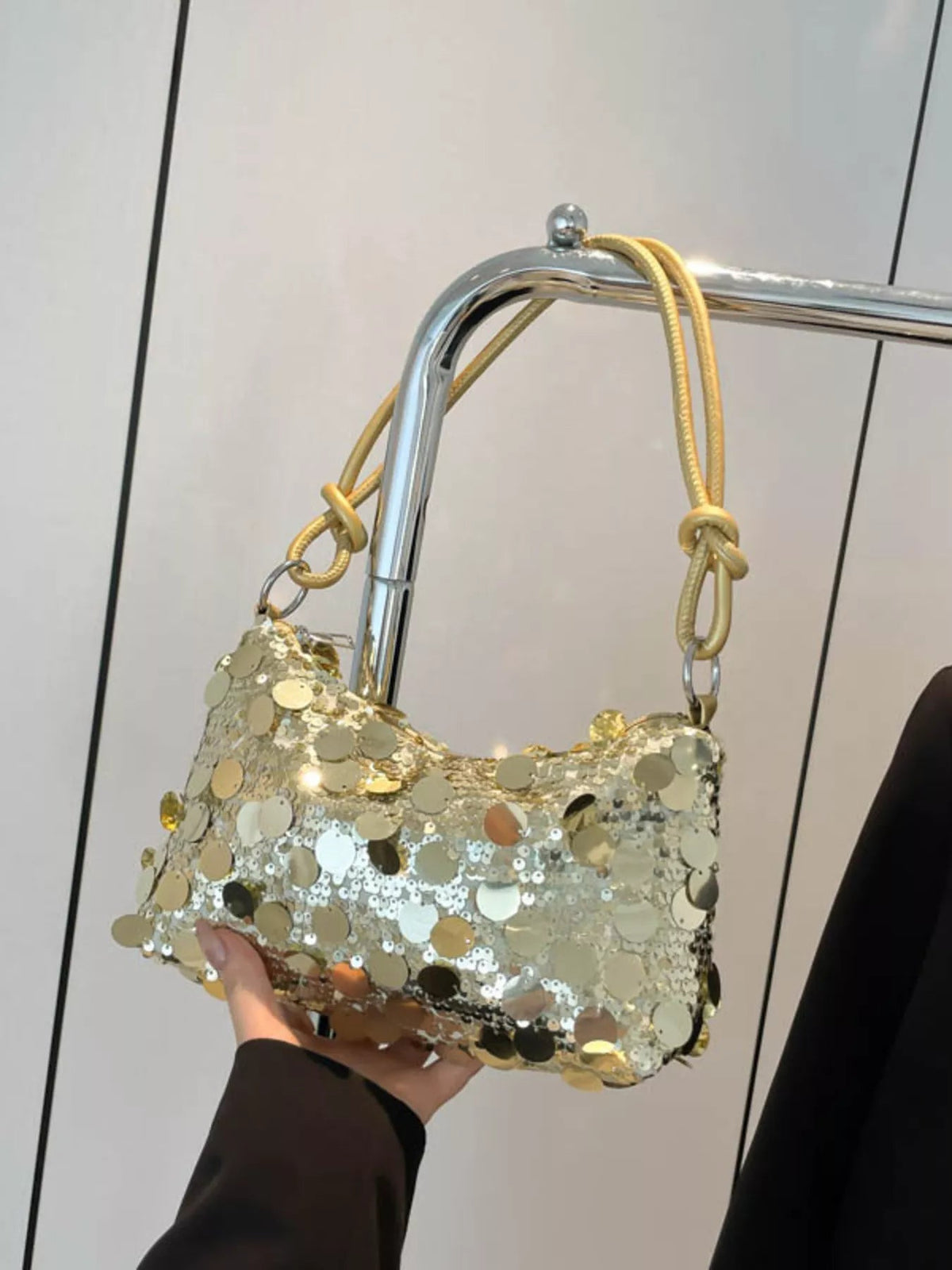 Sequin Embellished Shoulder Bag - SuzRevera