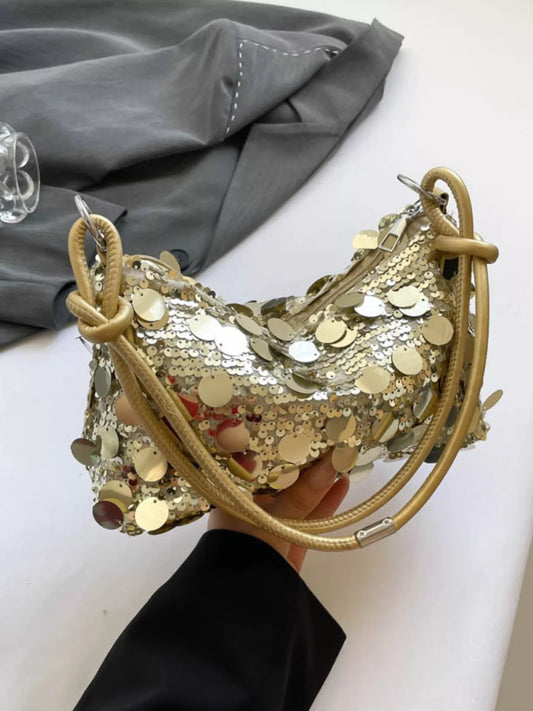 Sequin Embellished Shoulder Bag - SuzRevera