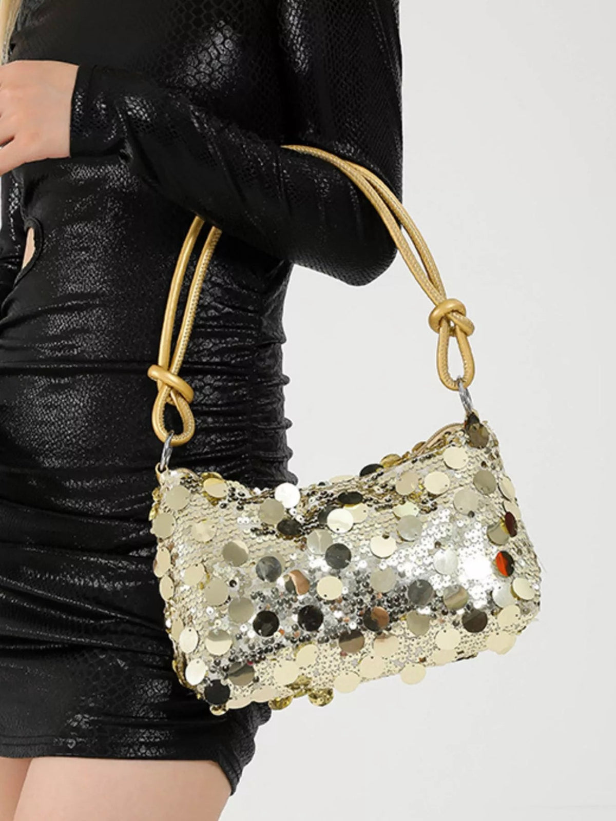 Sequin Embellished Shoulder Bag - SuzRevera