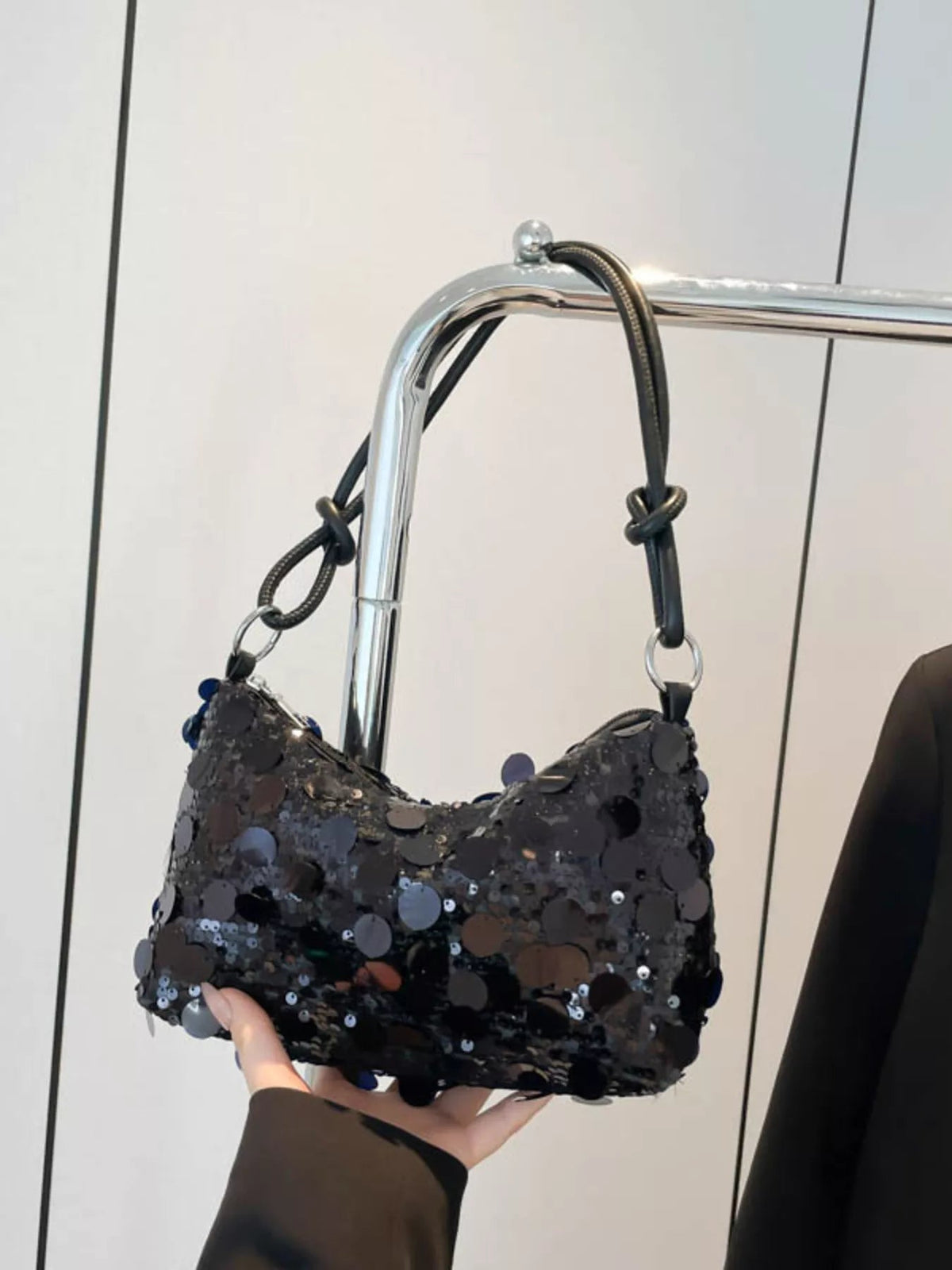 Sequin Embellished Shoulder Bag - SuzRevera