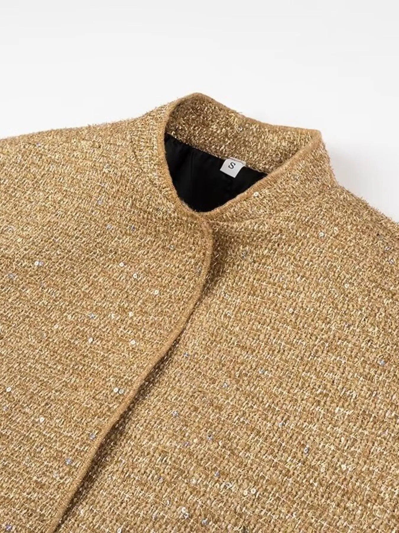 Sequin Long Sleeve Jacket with Pockets - SuzRevera