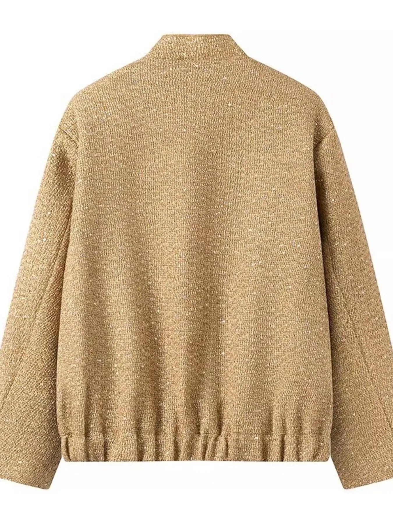 Sequin Long Sleeve Jacket with Pockets - SuzRevera
