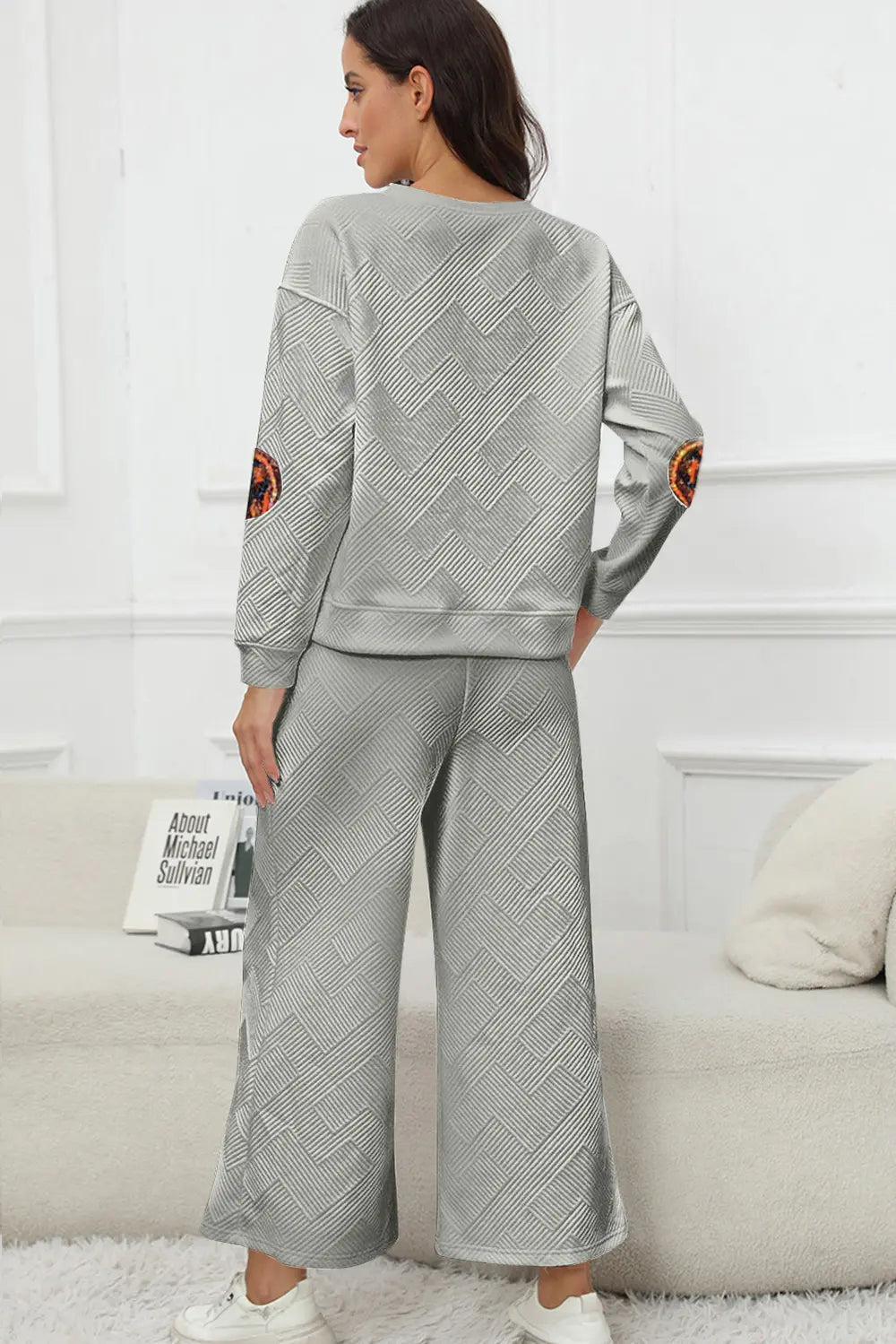 Sequin Patch Pumpkin Top and Pants Set - SuzRevera