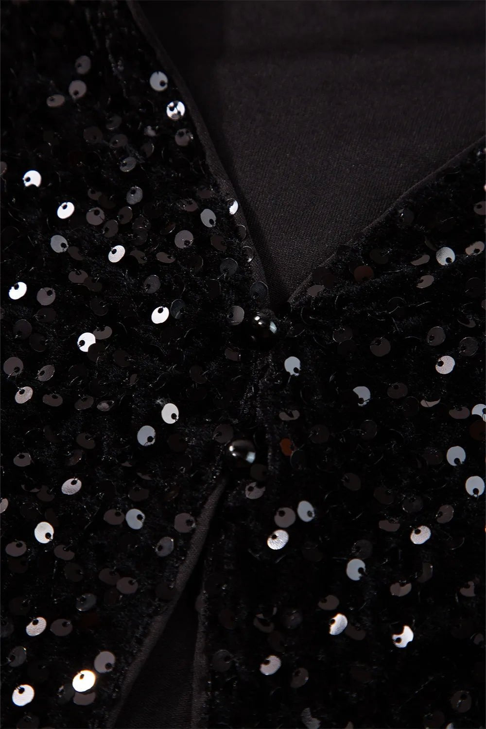 Sequin Round Neck Long Sleeve Blouse - SuzRevera