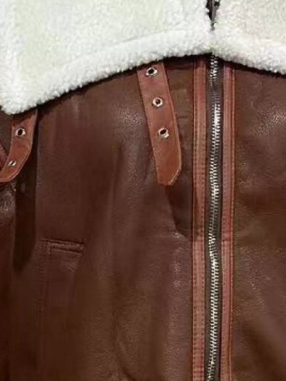 Shearling Lined Zip Up Jacket - SuzRevera