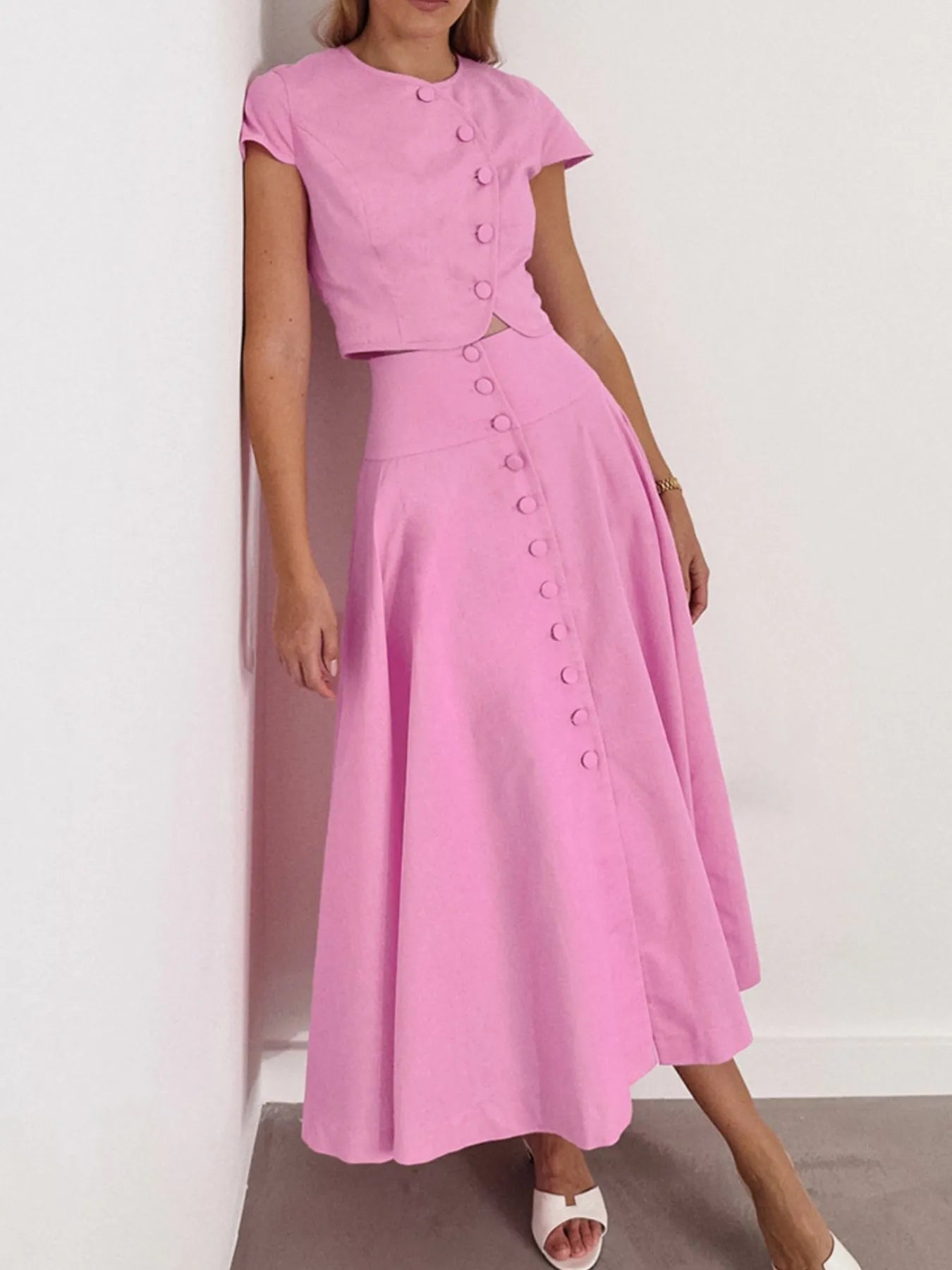 Short Sleeve Top and Skirt set - SuzRevera