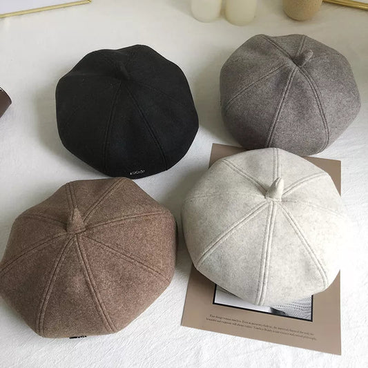 Solid Color Beret Hat - SuzRevera