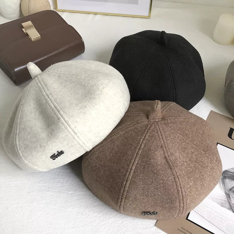 Solid Color Beret Hat - SuzRevera