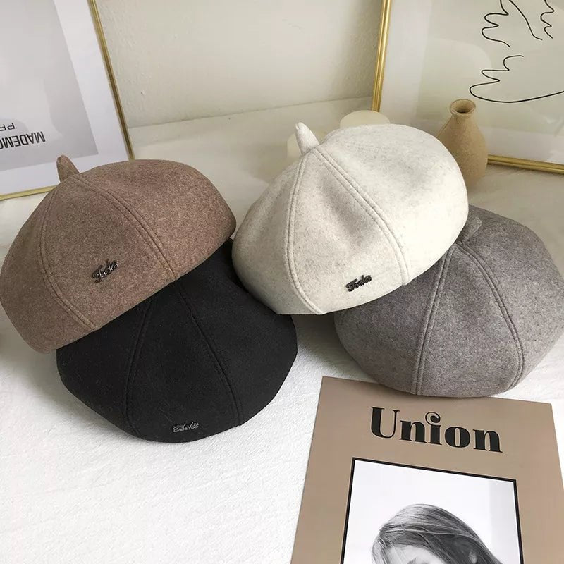 Solid Color Beret Hat - SuzRevera