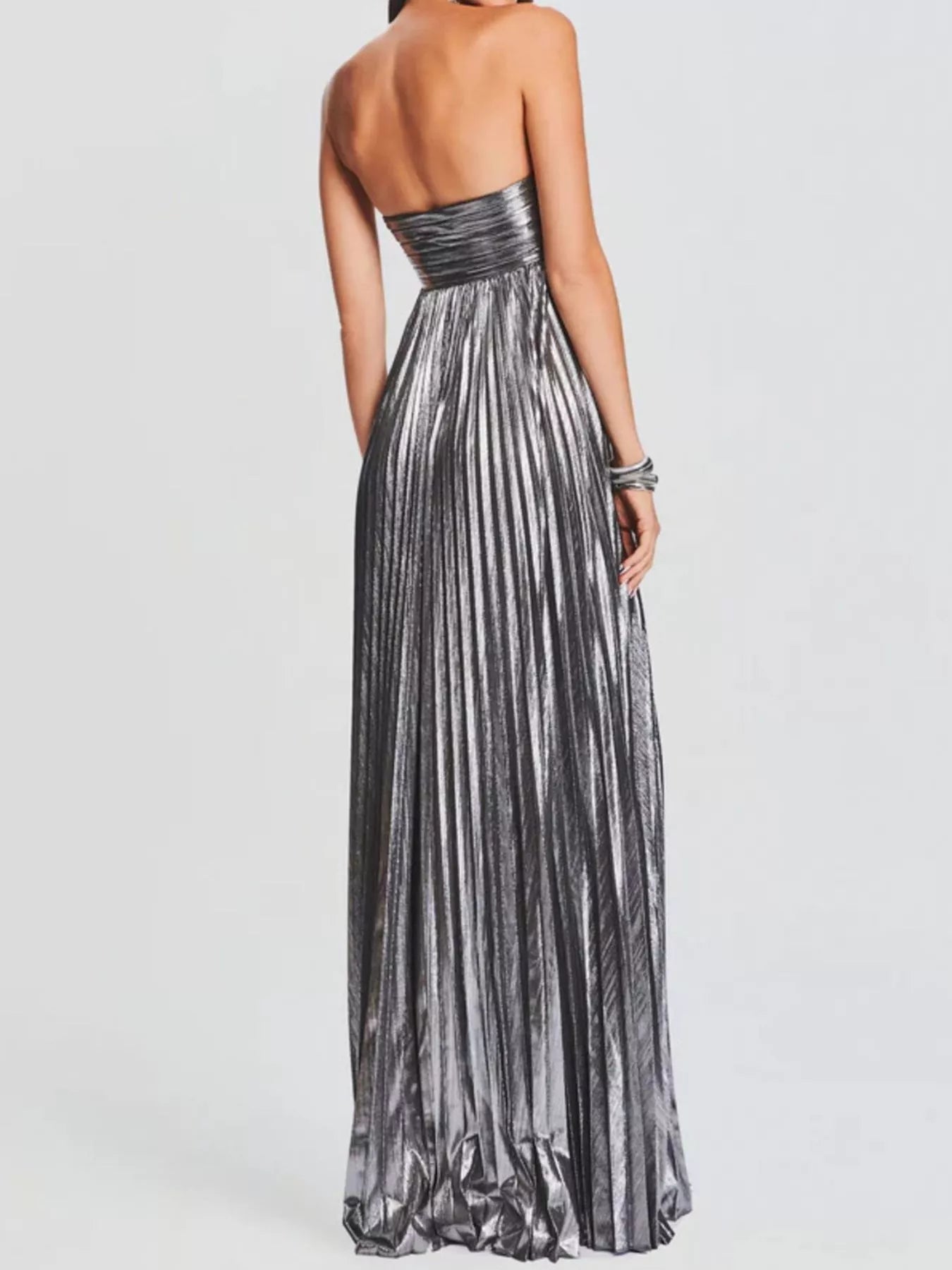 Split Sweetheart Neck Tube Maxi Dress - SuzRevera