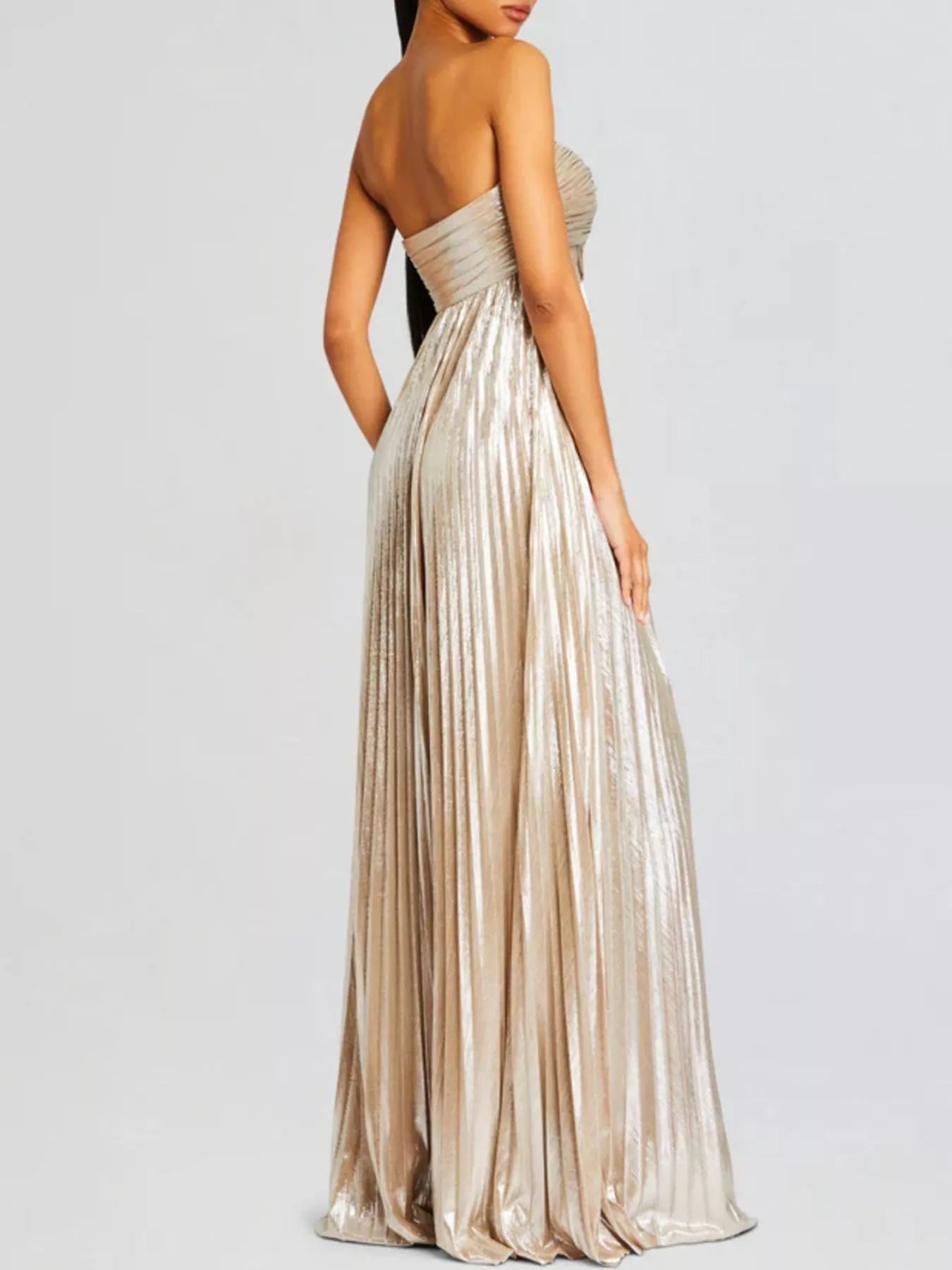 Split Sweetheart Neck Tube Maxi Dress - SuzRevera