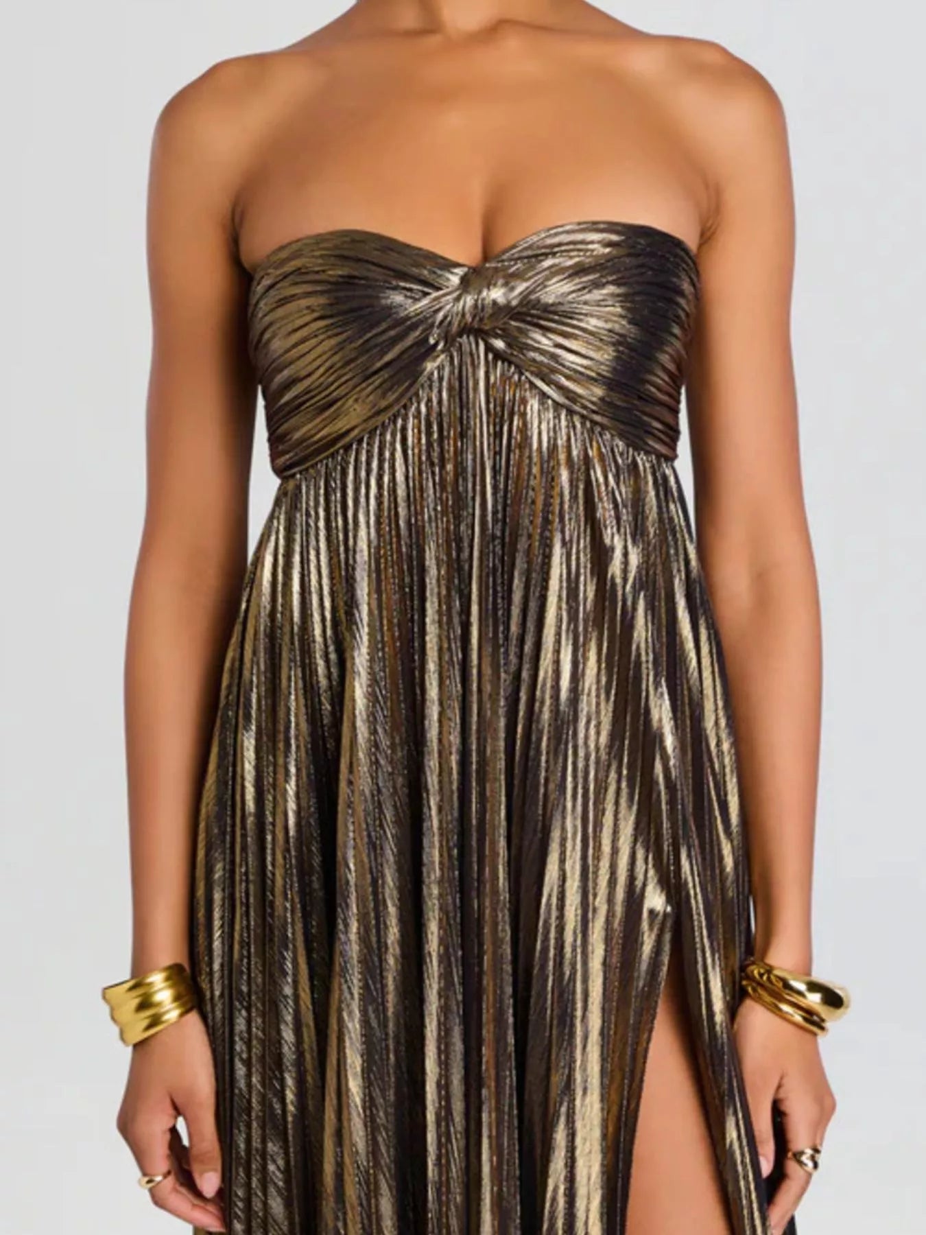 Split Sweetheart Neck Tube Maxi Dress - SuzRevera