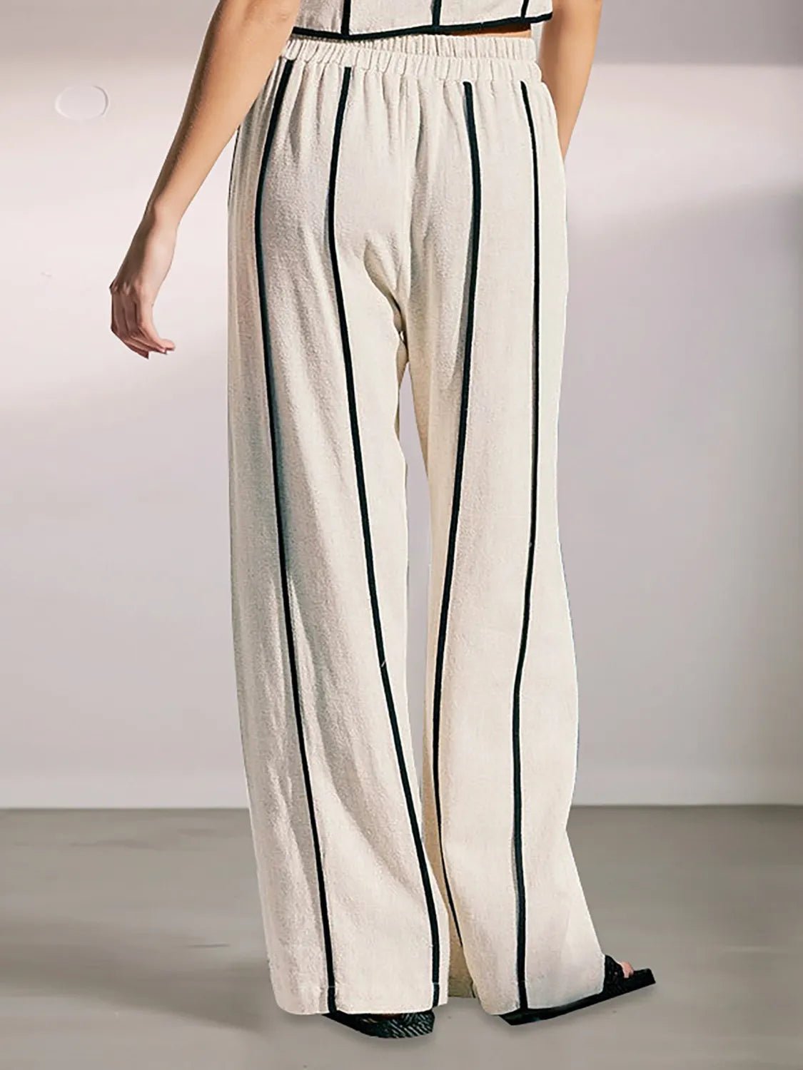 Stripe Vest and Pants Two - Piece Set - SuzRevera