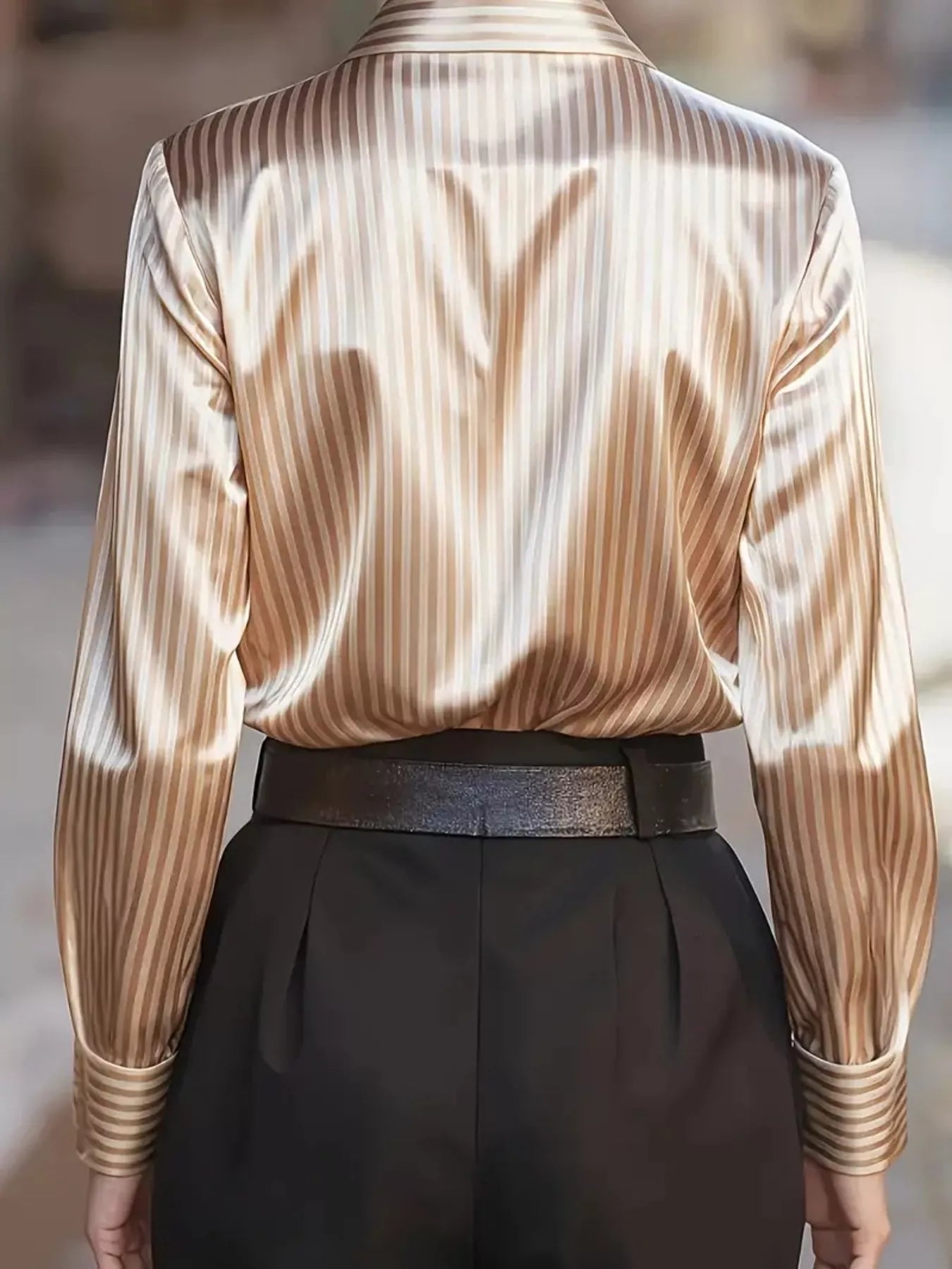 Striped Long Sleeve Shirt - SuzRevera