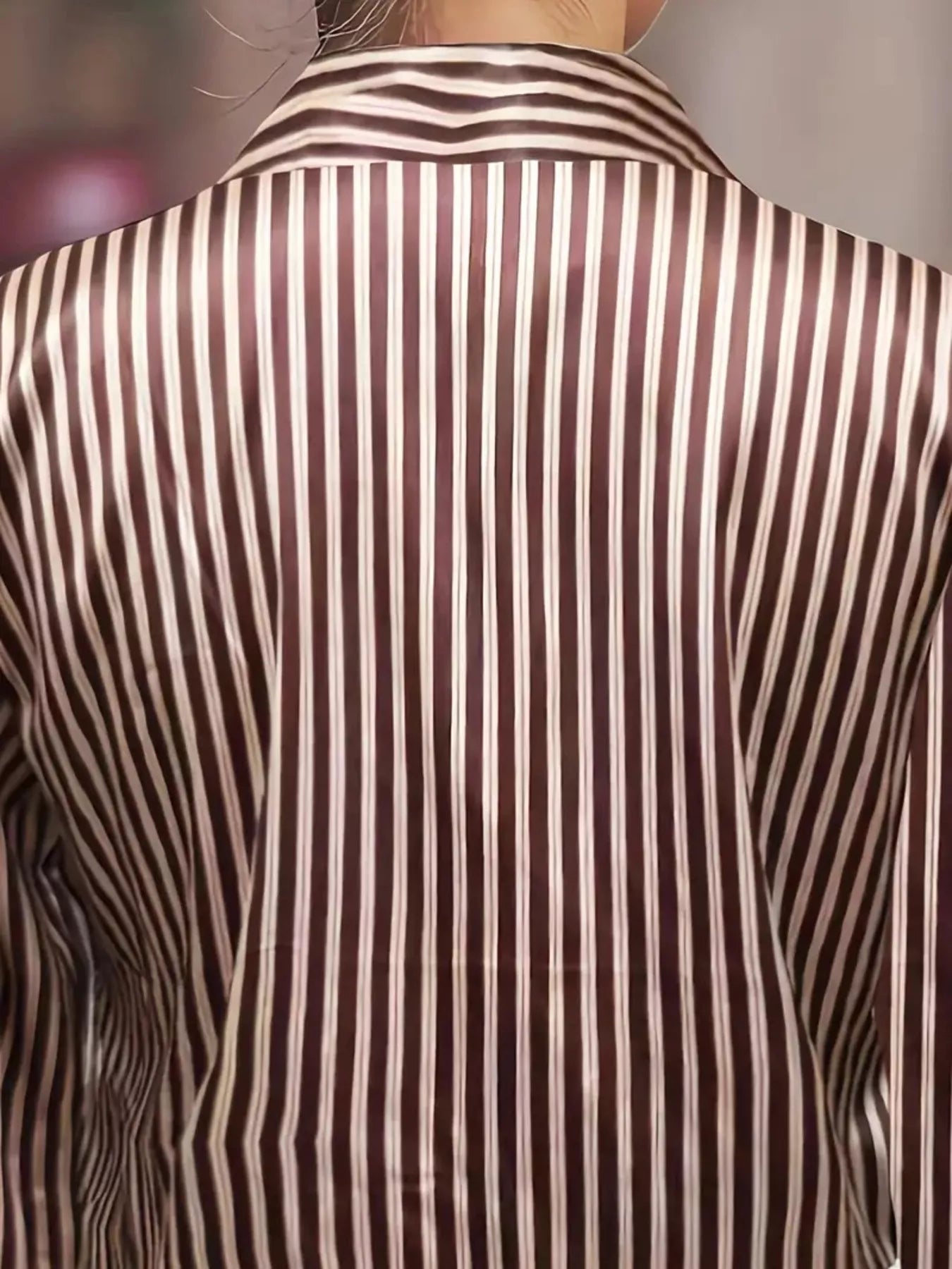 Striped Long Sleeve Shirt - SuzRevera