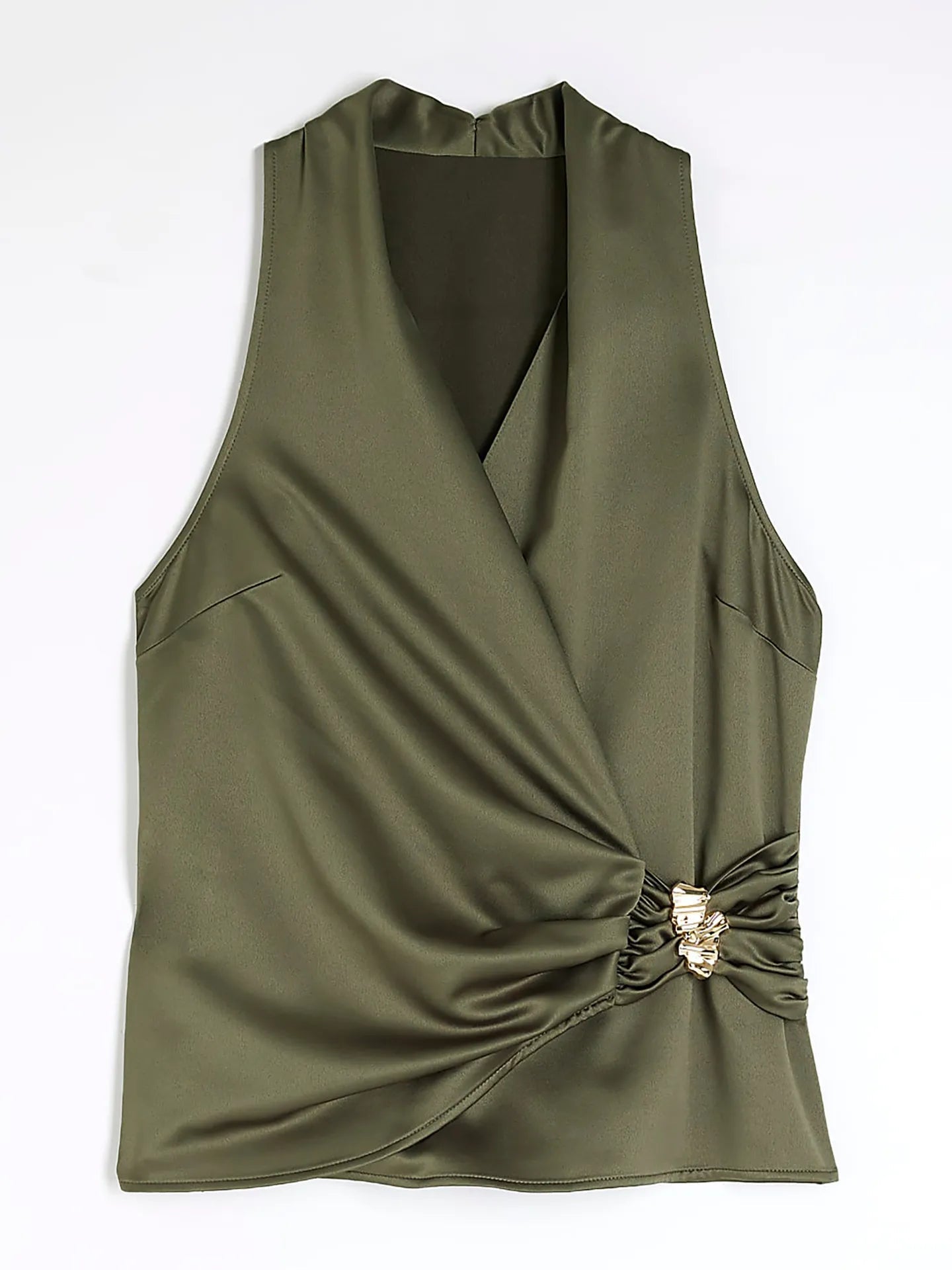 Surplice Sleeveless Top and Pants Set - SuzRevera