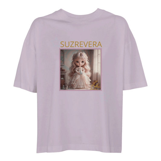 SuzRevera - 'Lia Chibi Doll' - Oversized Organic Cotton T-Shirt - SuzRevera