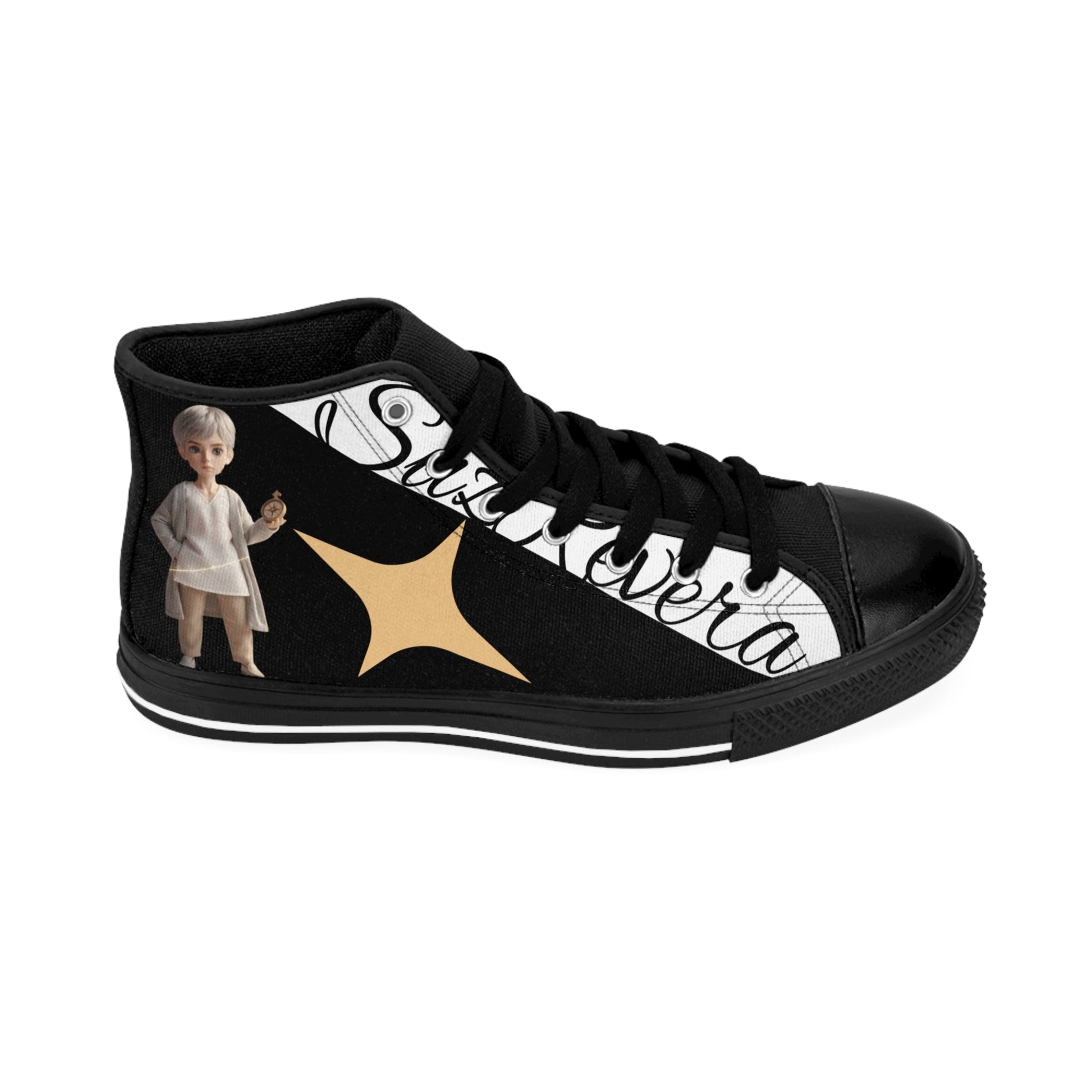 Theo Elegance in Attitude High Top Sneakers - SuzRevera