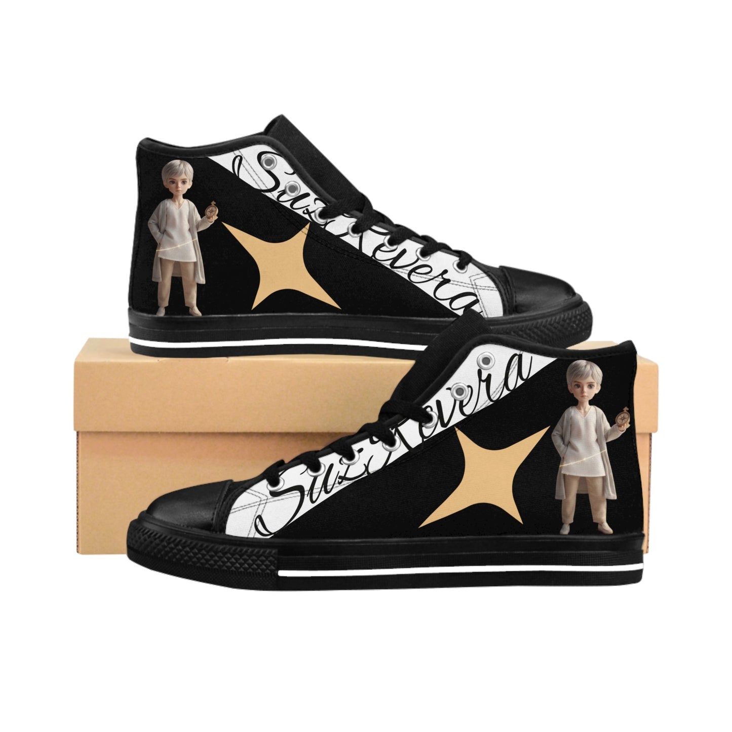 Theo Elegance in Attitude High Top Sneakers - SuzRevera
