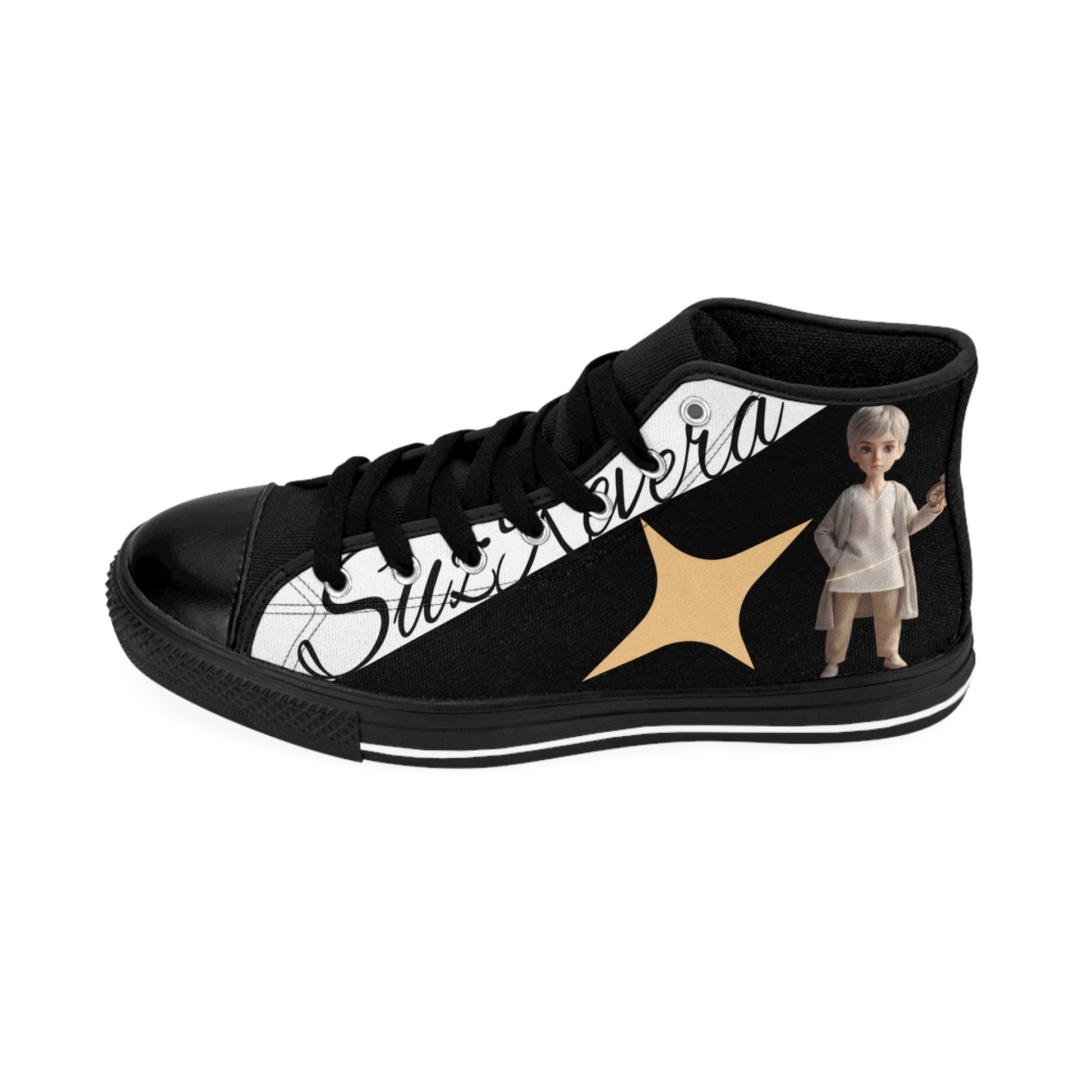 Theo Elegance in Attitude High Top Sneakers - SuzRevera