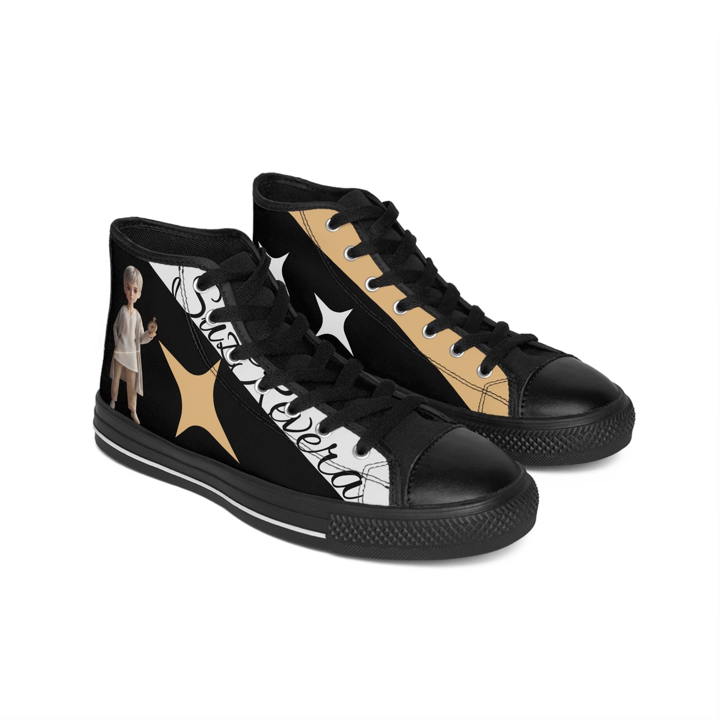 Theo Elegance in Attitude High Top Sneakers - SuzRevera