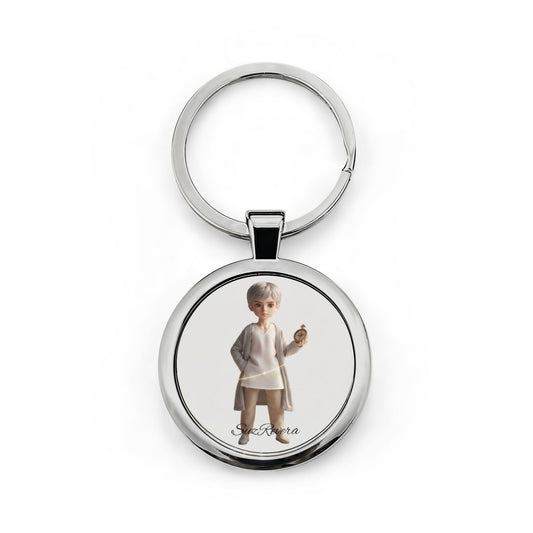 Theo Guidance – Round Stainless Steel Keychain - SuzRevera