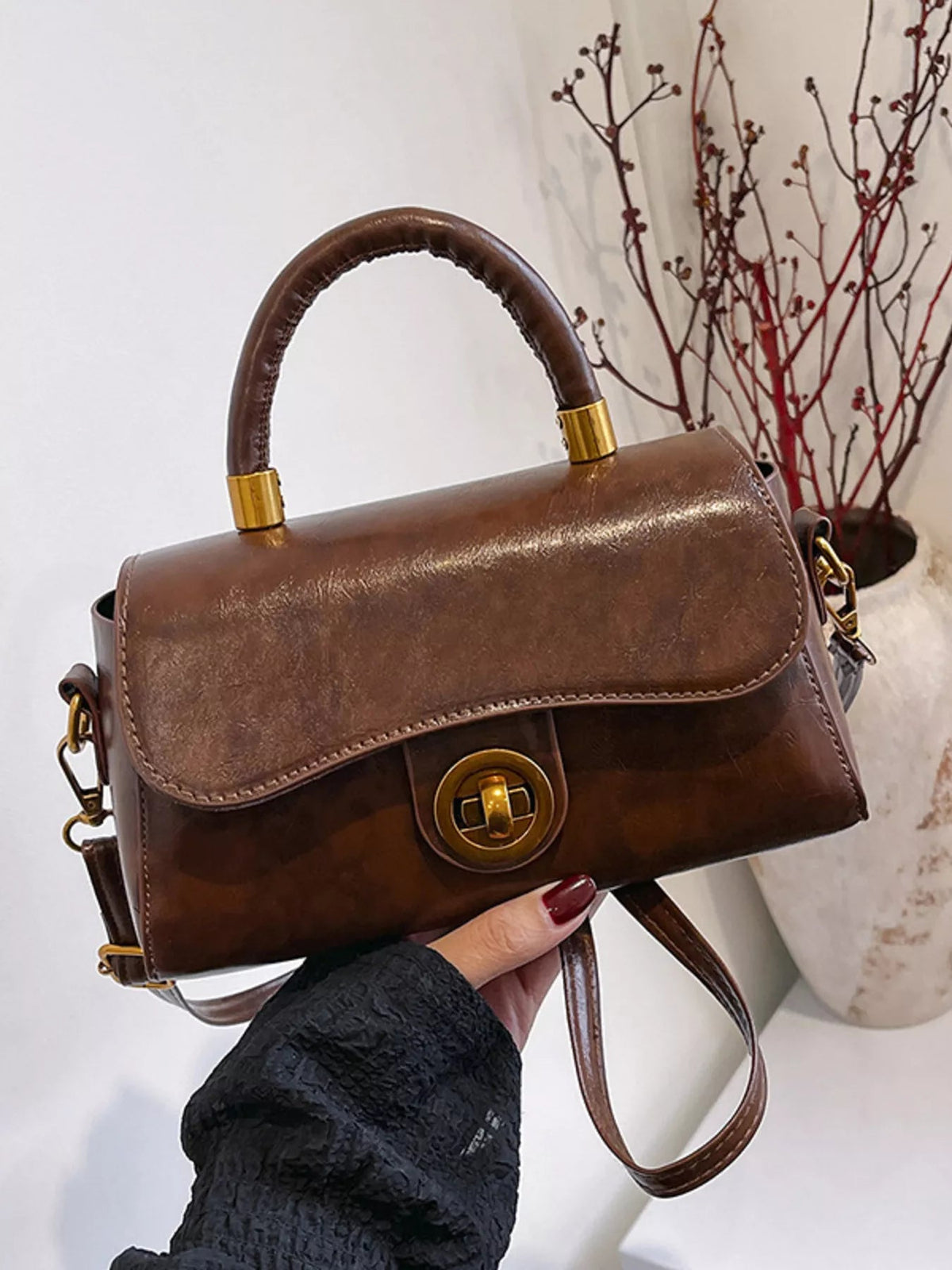 Top Handle Crossbody Bag - SuzRevera
