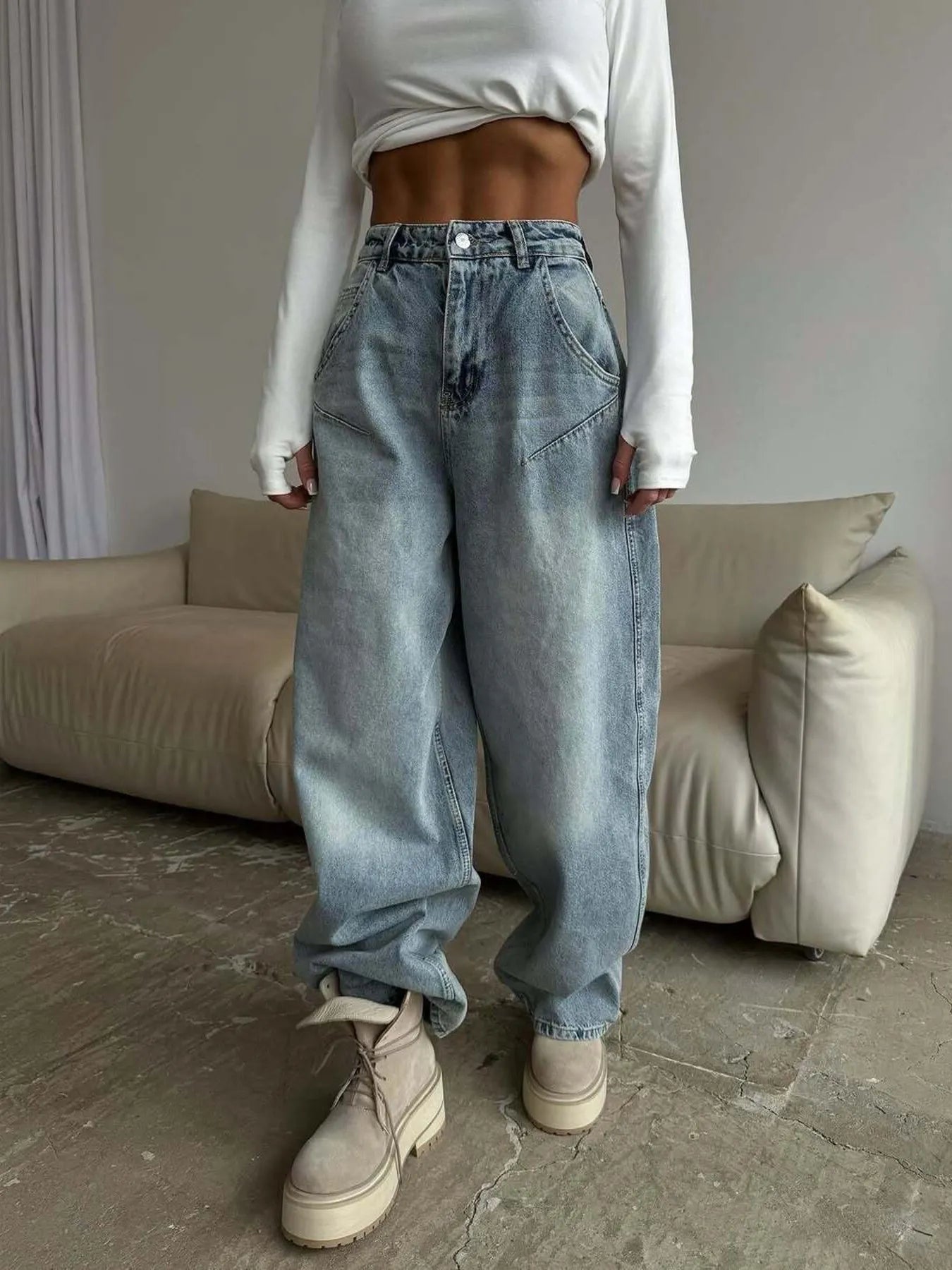 Wide Leg Jeans - SuzRevera