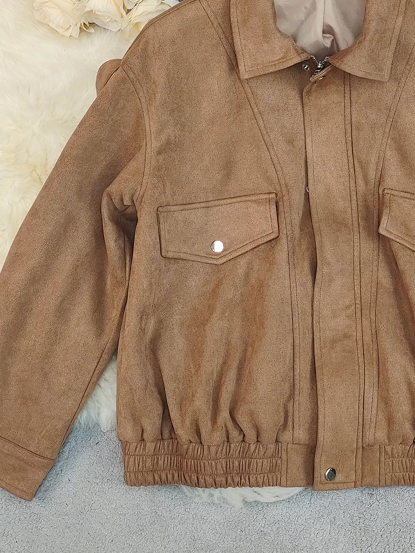 Zip Up Oversized Jacket - SuzRevera