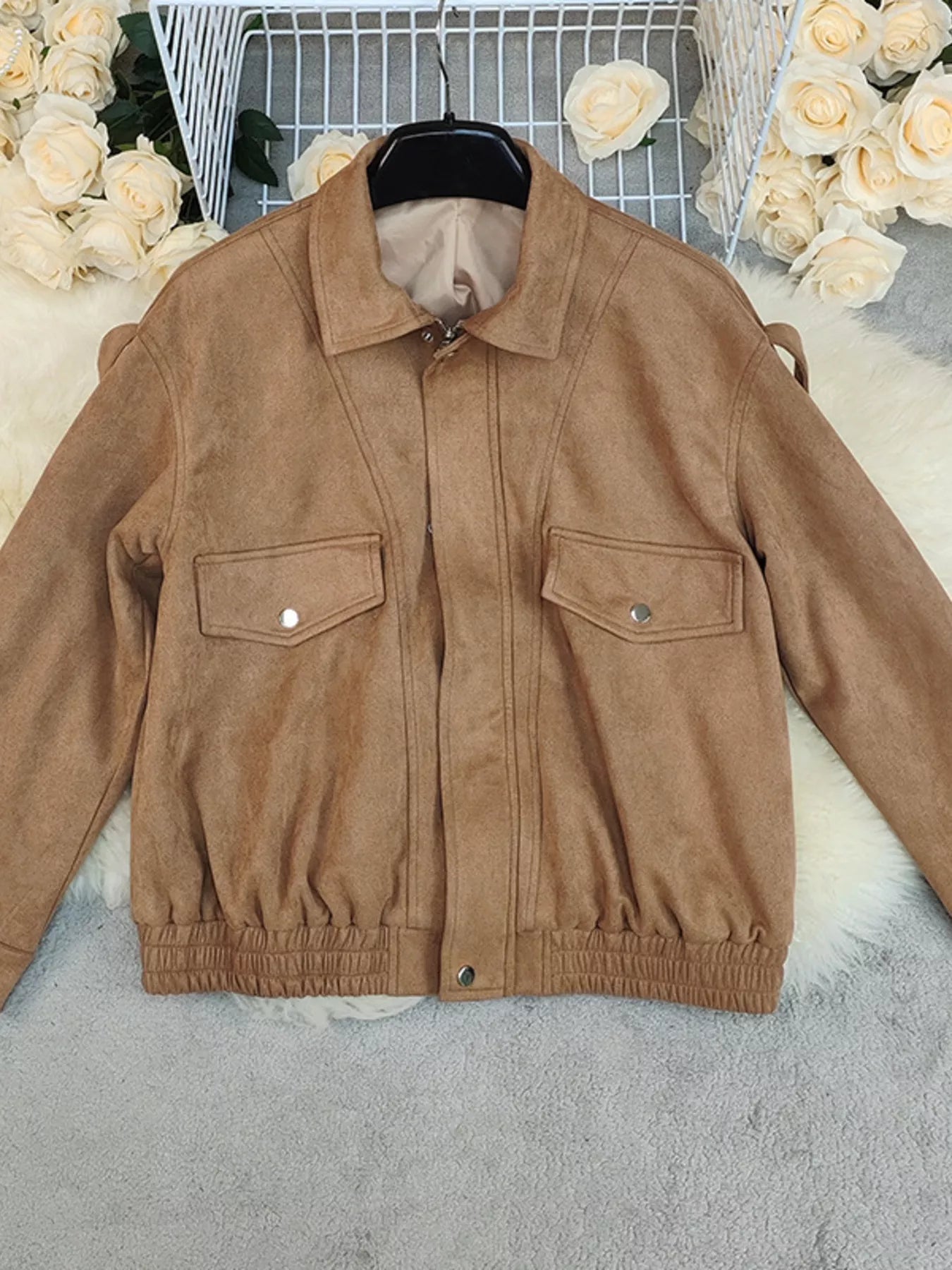 Zip Up Oversized Jacket - SuzRevera